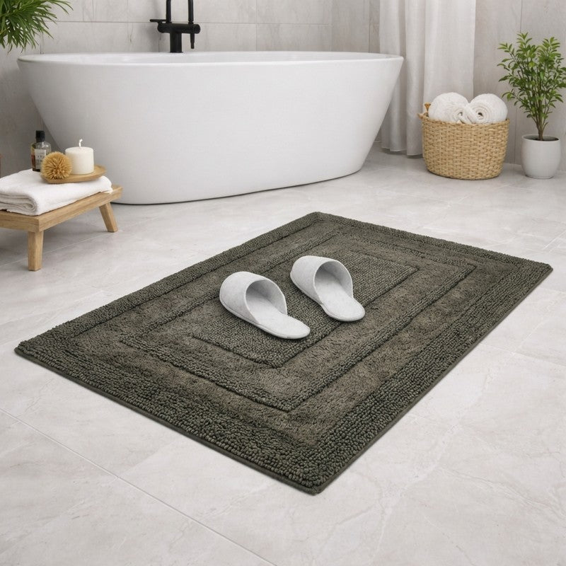 Aqualoom Anti skid Bath Mat  - Olive Green media 3