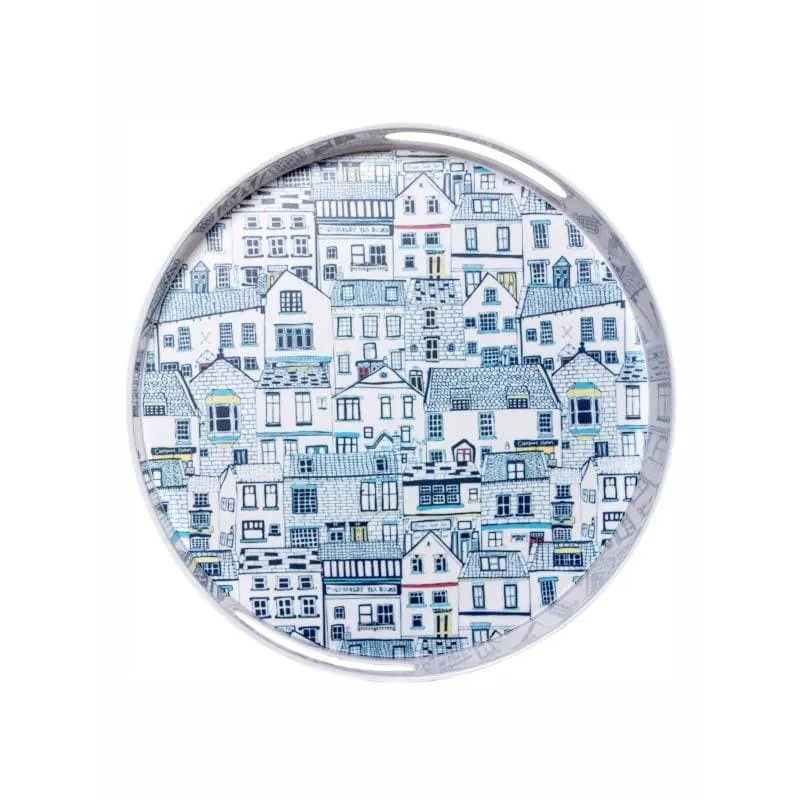 Blue City Round Serving Tray media 3
