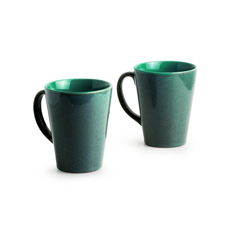 Azraq Handglazed Ceramic Coffee Mug With Tray (320 ML) - Three Piece Set media 4