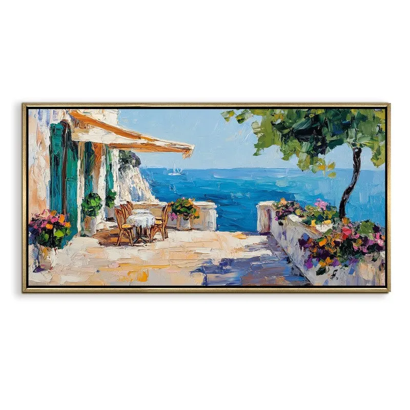 Terrace Dreams Canvas Wall Painting With Frame media 3