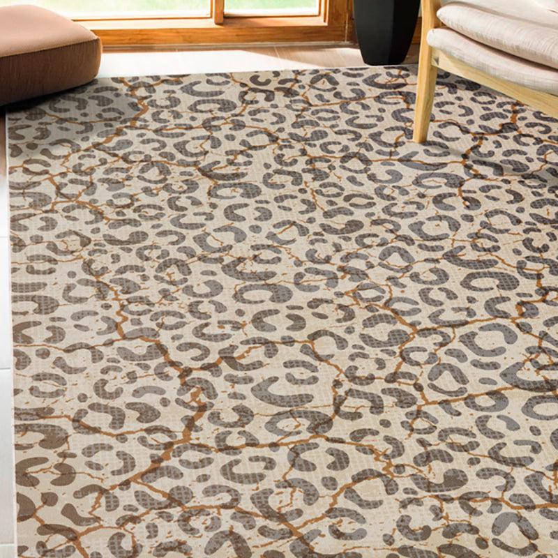 Beryl Abstract Polyester Anti-Skid Carpet - Beige & Brown media 3
