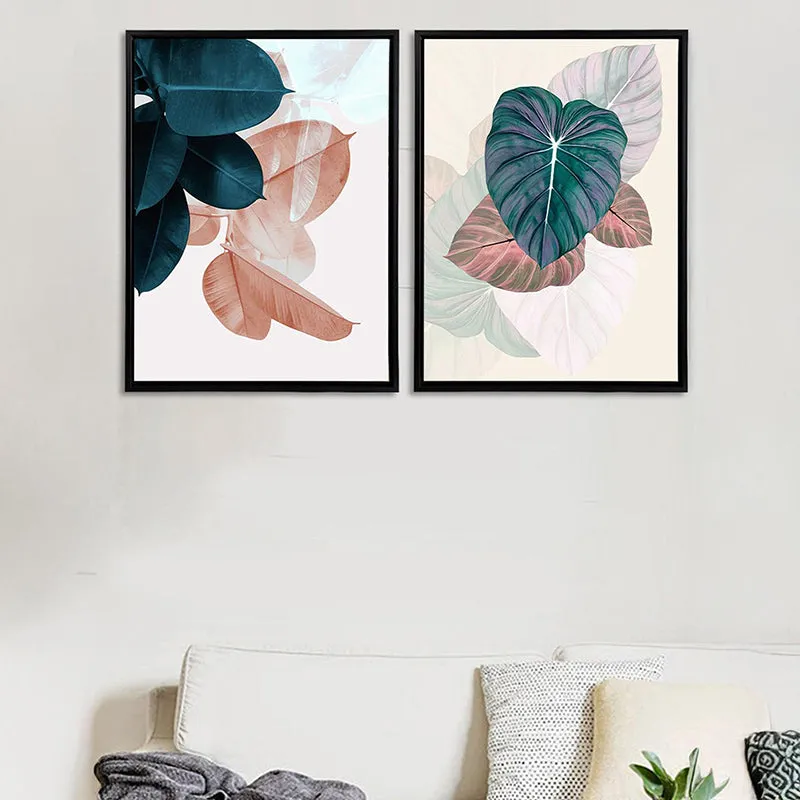 Watercolor Leaves Wall Art - Set Of Two media 1