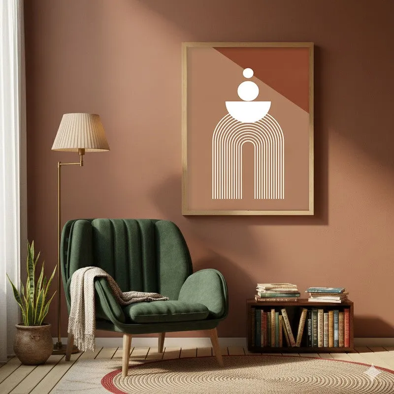 Zen Gateway Canvas Wall Painting With Brown Frame media 6