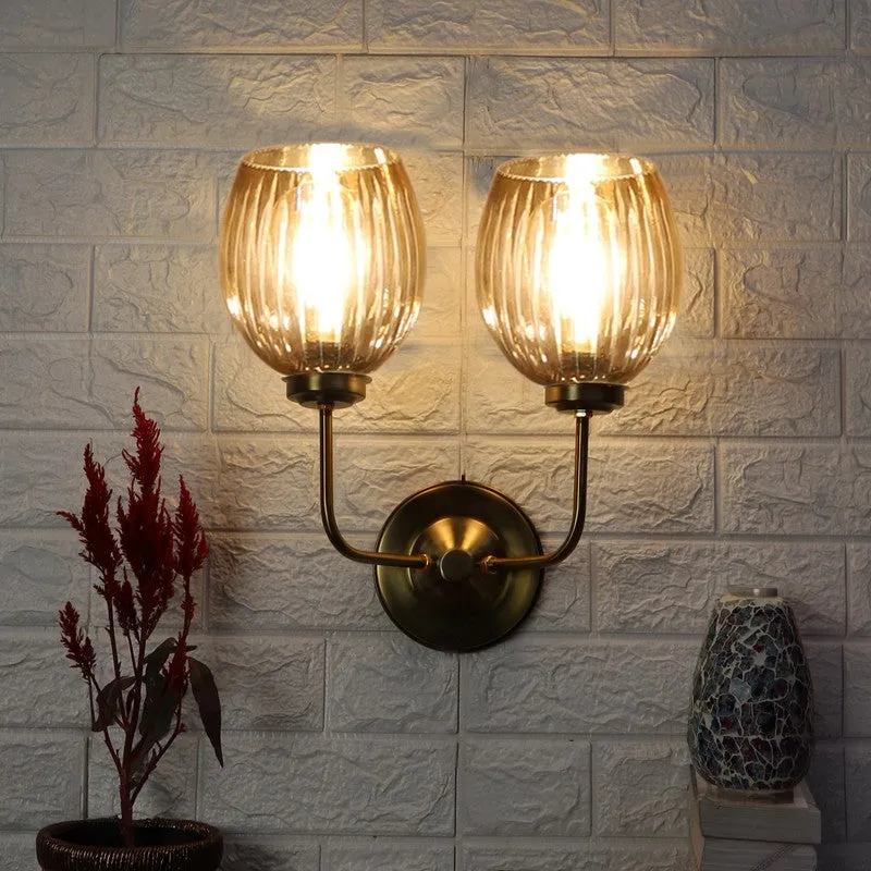 Lumi Crystal Dual Shade Glass Wall Lamp media 4