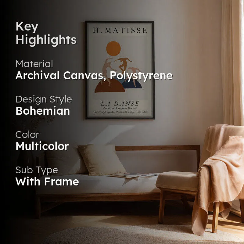 Joyful Motion Canvas Wall Painting With Black Frame media 2
