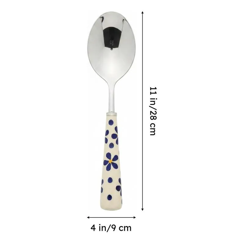 Petal Drop Steel Serving Spoom media 7
