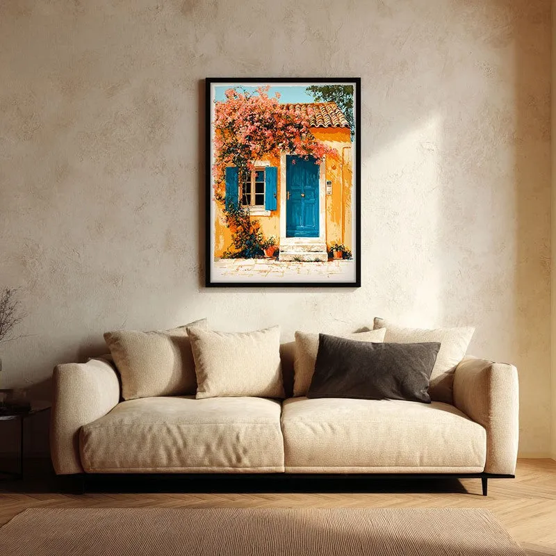 Sunny Day Canvas Wall Painting - Black Frame media 1