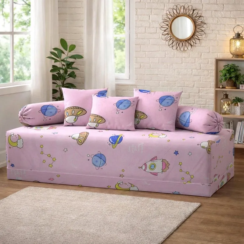 Zippyra Printed Diwan Set - Six Piece Set media 1