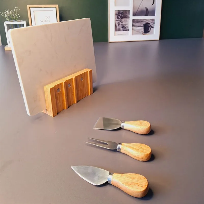 Maison Du Fromage (Wood,Marble,Stainless Steel) Cheese Platter - Five Piece Set media 3