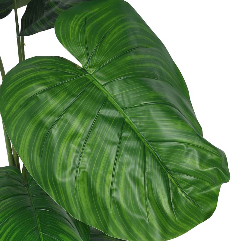 Faux Lush Pothos Plant With Black Plastic Pot - 4.6 Feet media 4