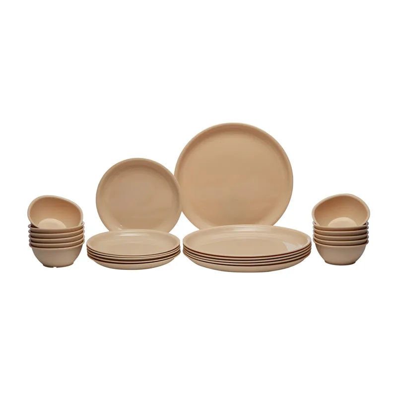 Mihaya Beige Dinner Set (400 ml) - 24 Piece Set media 1