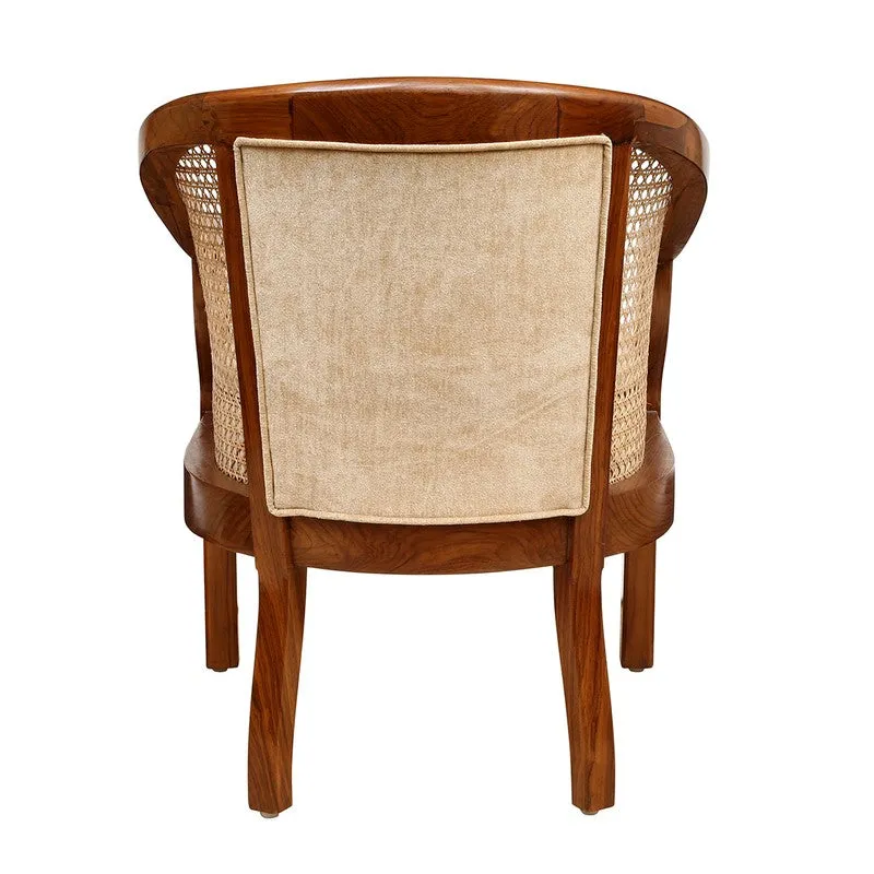 Dura Barrel Teak Wood Accent Chair media 6