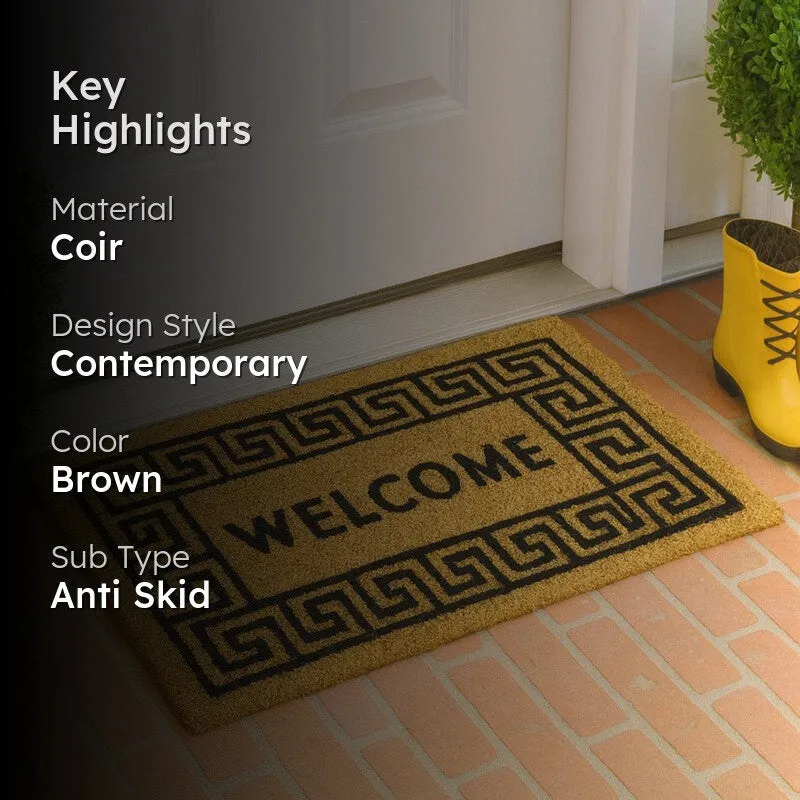 Welcome Coir Door Mats - Brown media 2