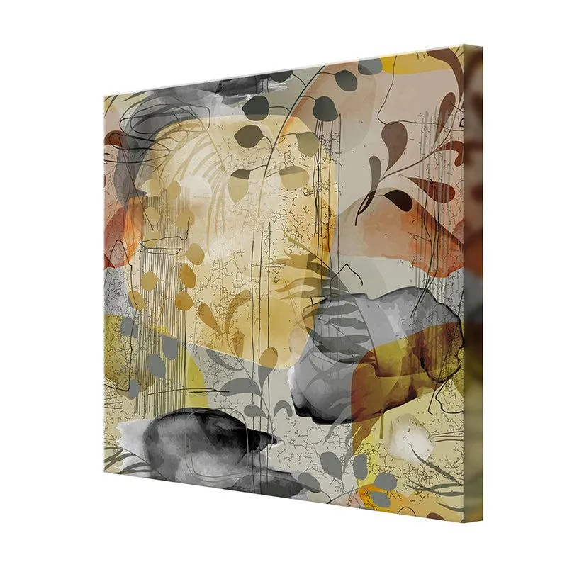 Abstract Organic Shapes Poly Canvas Wall Painting media 5