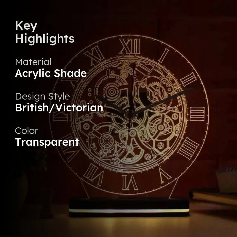 Horologist Acrylic Table Lamp - Transparent media 2