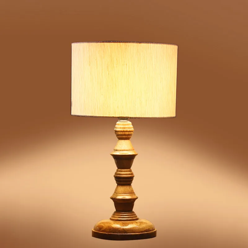 Cotin I Timber Wooden Table Lamp - Beige,Brown media 5