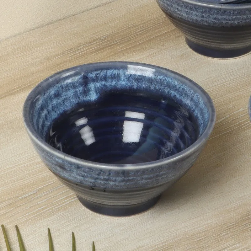 Ceramic Soup Bowls (Blue,400 mL Each) - Set Of Two media 6