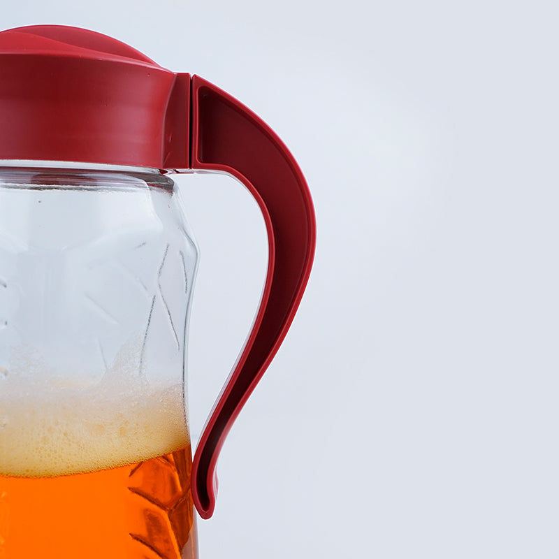 Domana Sema Transparent Jug With Lid (Red) - 1600 ML media 5
