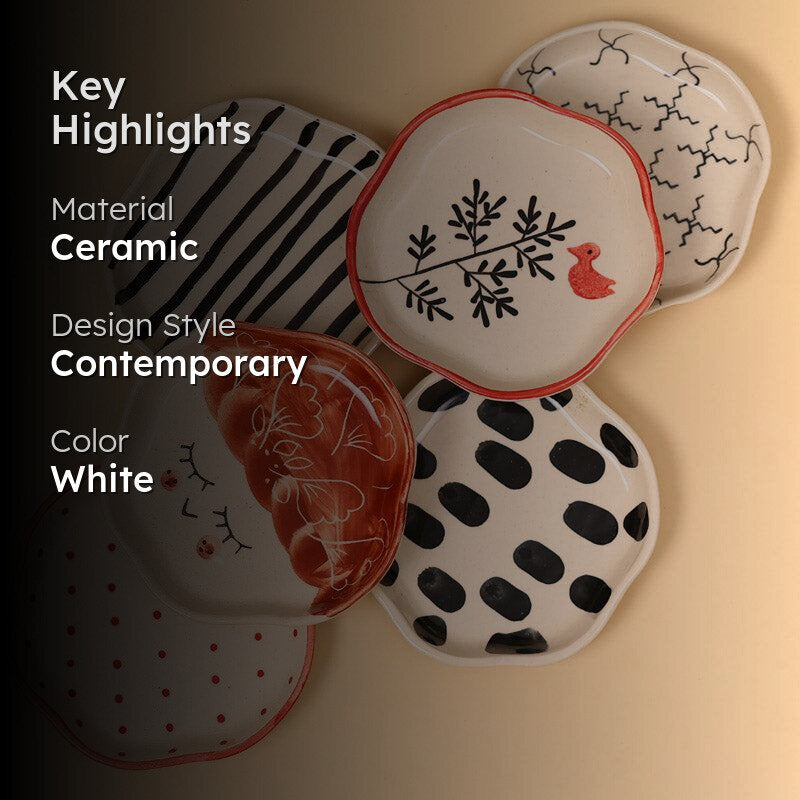 Meva Ceramic Platter - Set of Six media 2