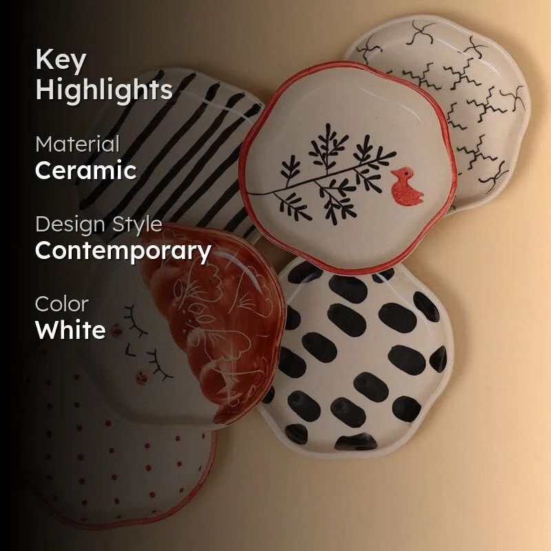 Meva Ceramic Platter - Set of Six media 2