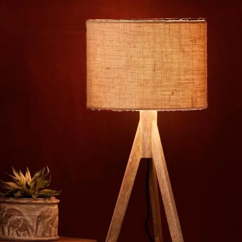 Classy With Twist Fabric Table Lamp - Brown media 1