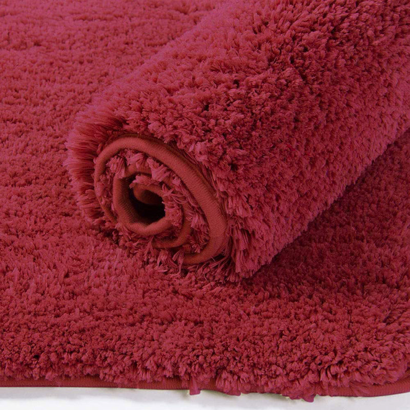 Nuo Luxe Tufted Micro Fiber Area Rug - Maroon media 3
