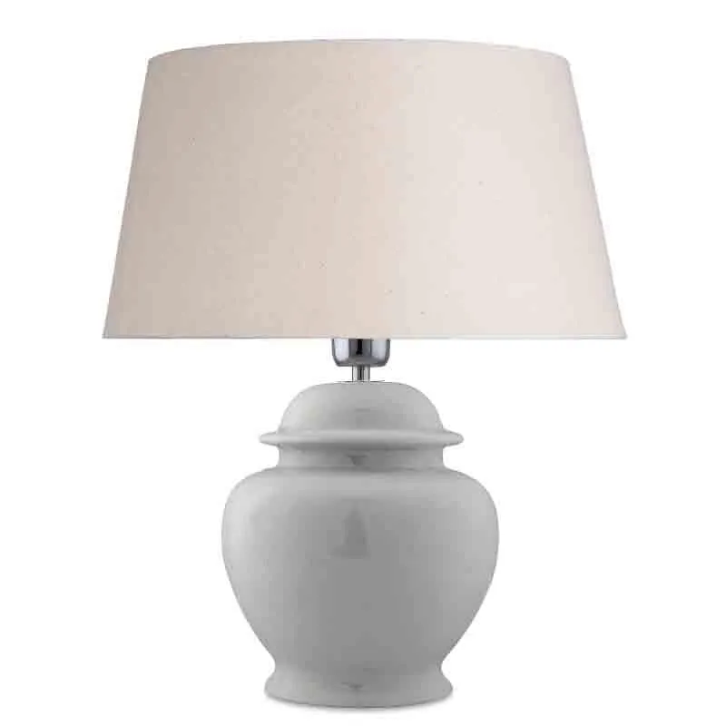 Vienna Ceramic Table Lamp - White media 4