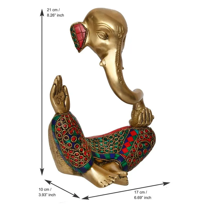 Mosaic Ganesha Harmony Brass Idol media 9