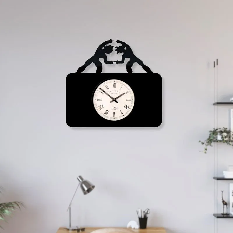 Beatwave Steel Analog Wall Clock - Black media 3