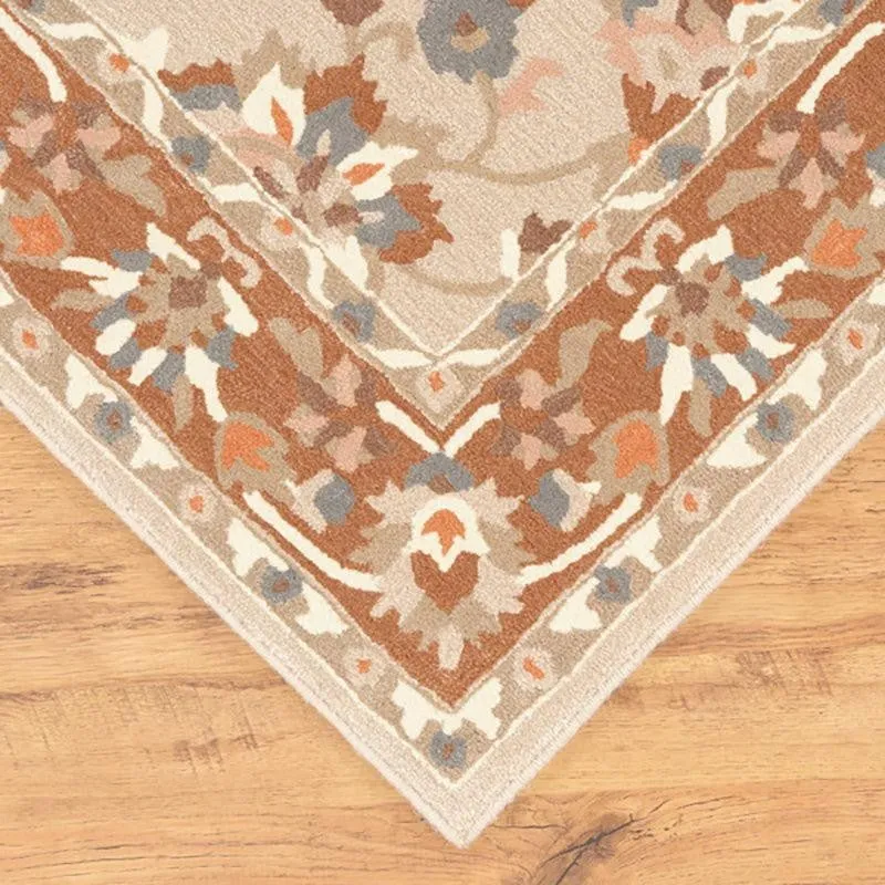 Shenlong Hand Tufted Ethnic Wool & Nylon Carpet - Beige media 7