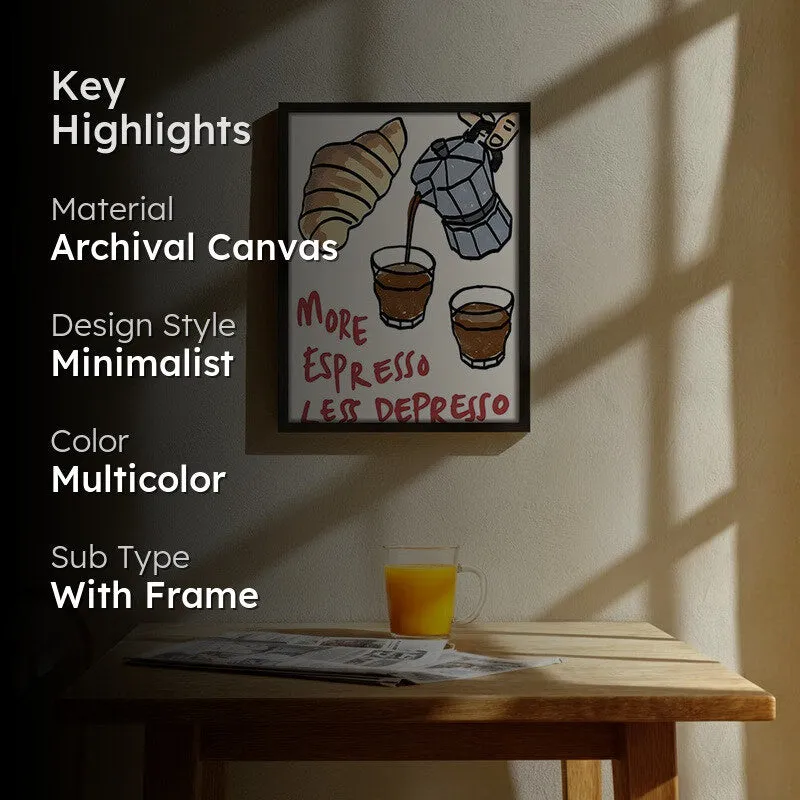 Coffee Craft Archival Canvas Wall Art - Black media 2