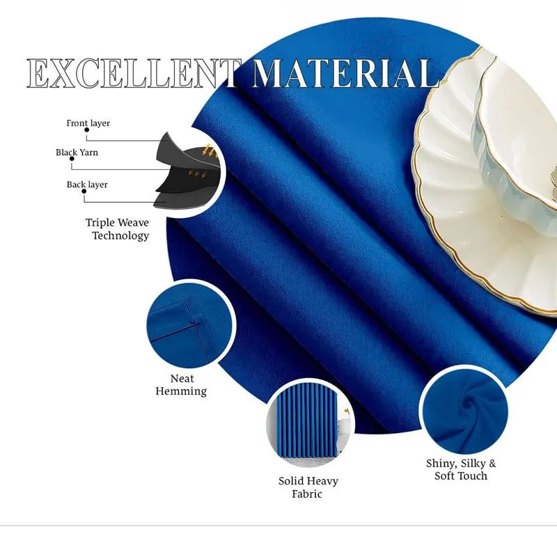 Serein Pleated Curtain Valance (Royal Blue) - Set Of Two media 6