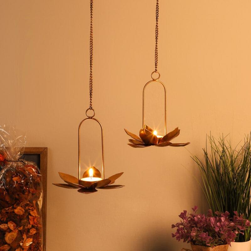 Push Vrishti Tealight Holder - Set Of Two