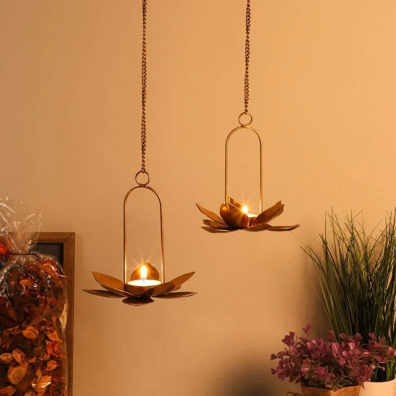 Push Vrishti Tealight Holder - Set Of Two media 1