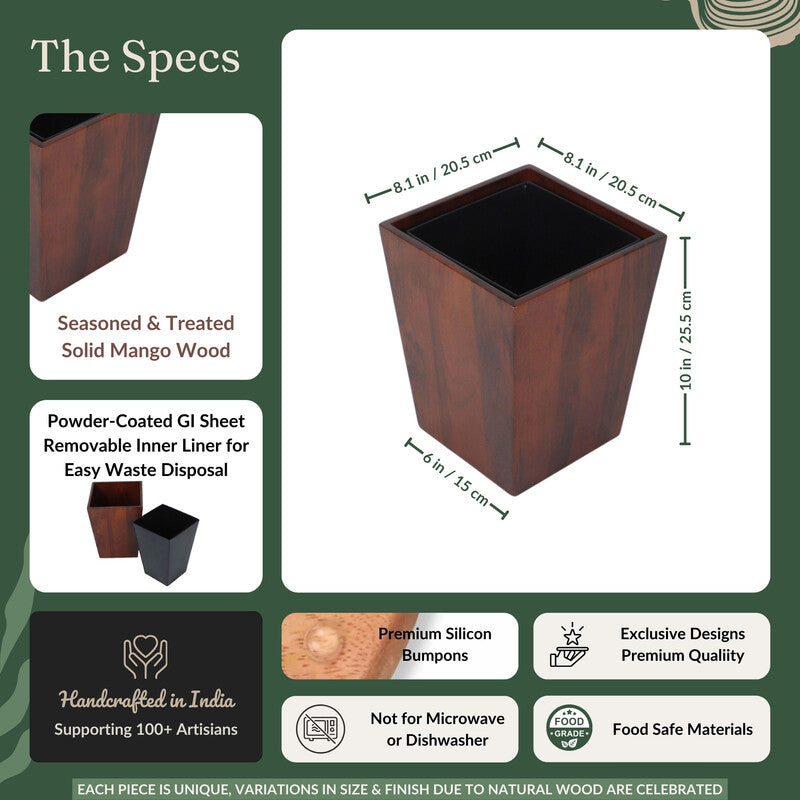 Chara Wooden Dustbin media 4