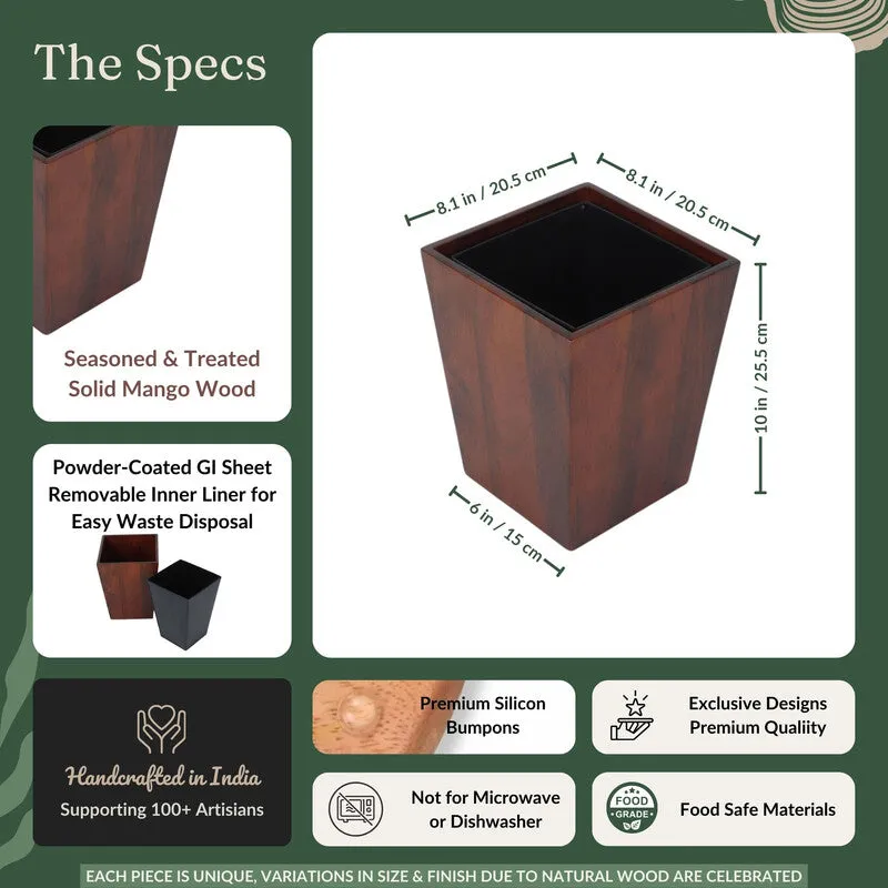 Chara Wooden Dustbin media 4