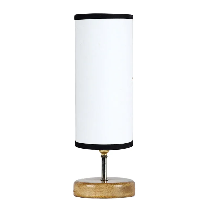 Hisha Wooden Table Lamp - White,Black,Brown media 4