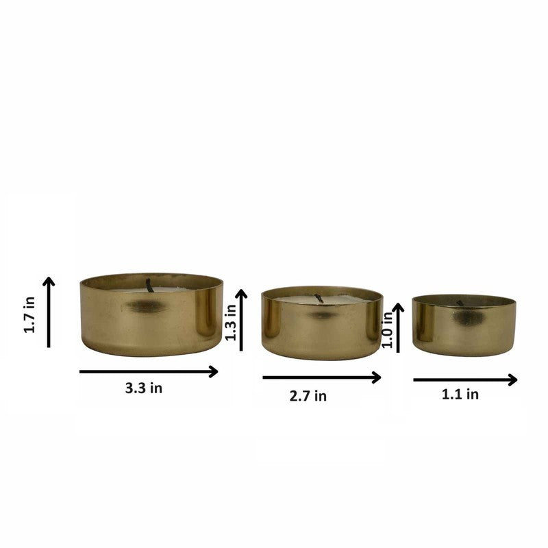 Auric Metal Vanilla Scented Soy Wax Candles - Set Of Three media 7
