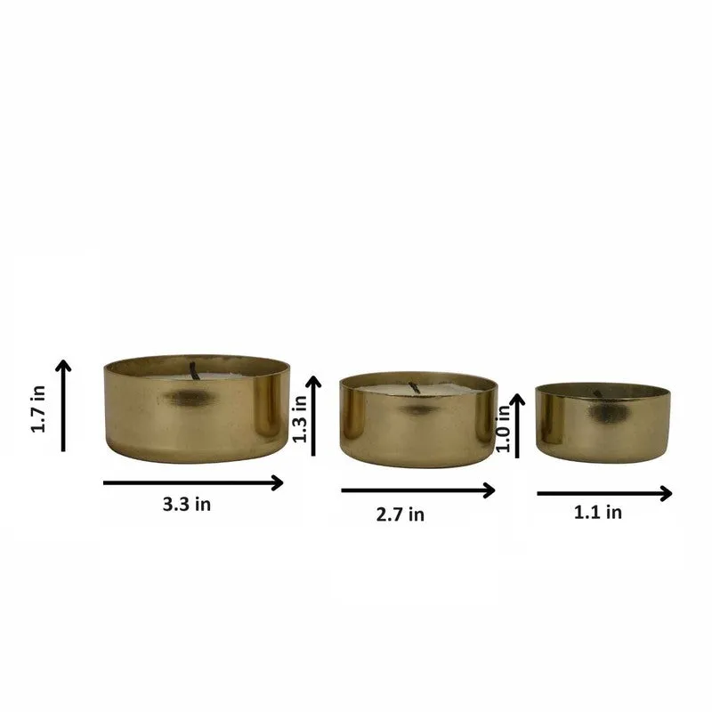 Auric Metal Vanilla Scented Soy Wax Candles - Set Of Three media 7
