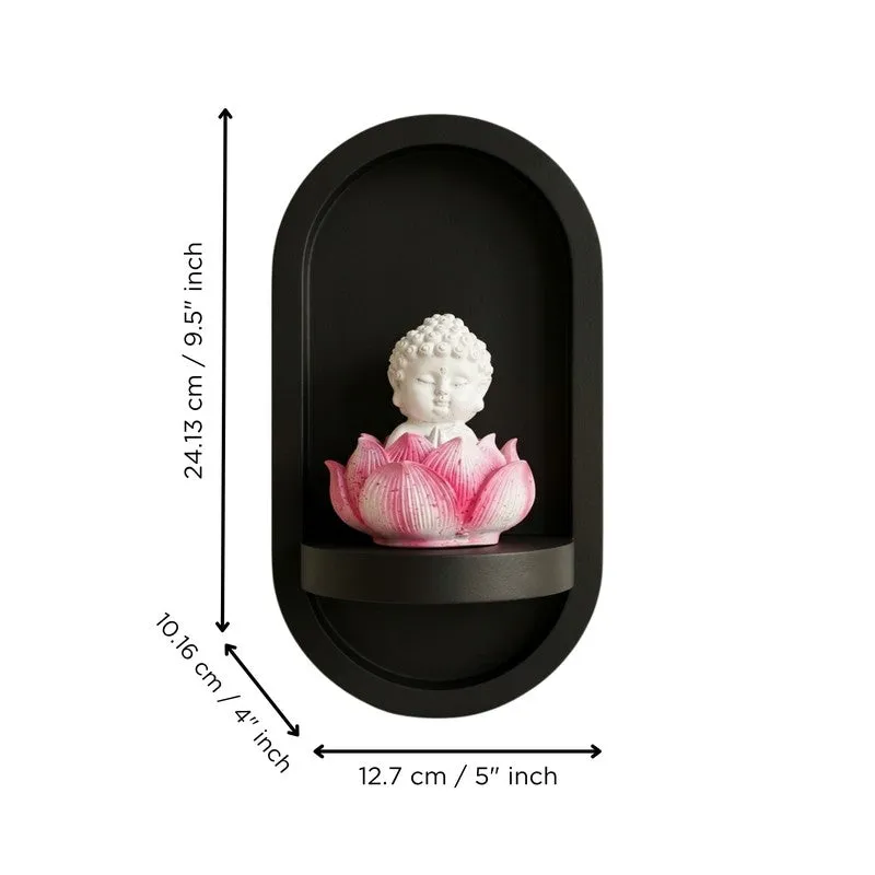 Zen Monks Resin Wall Accent - Pink media 5