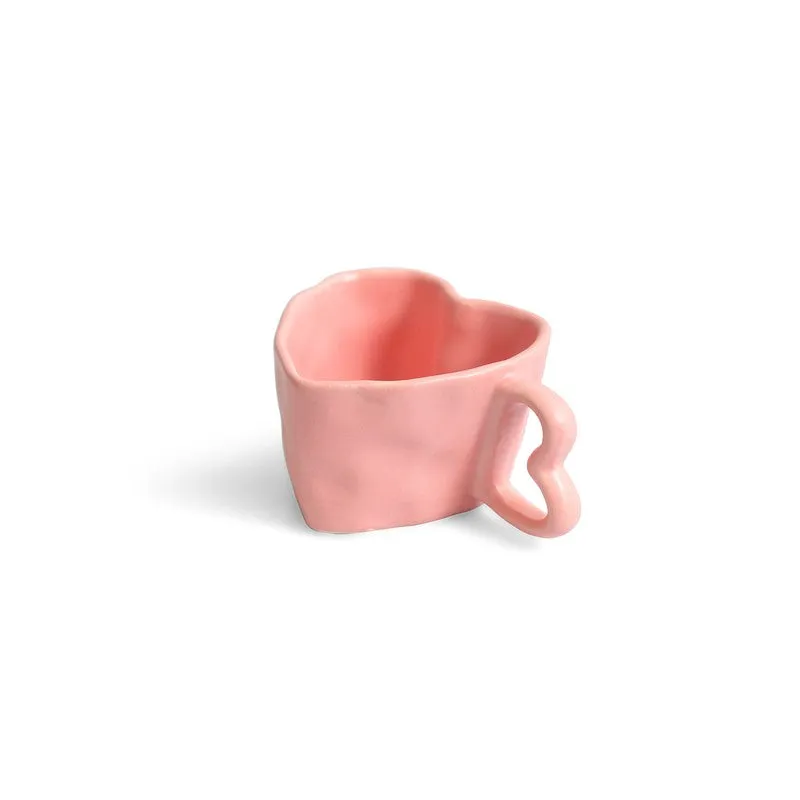 Heart Ceramic Coffee Mug (250 mL Each) - Set Of Two media 4
