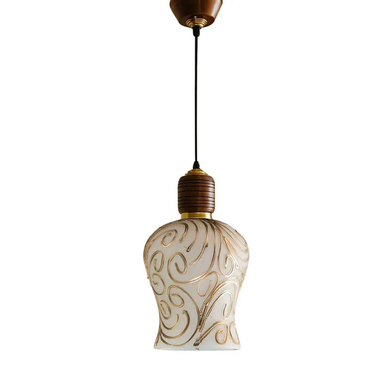 Mosaic Swirls Pendant Wooden Ceiling Lamp media 4