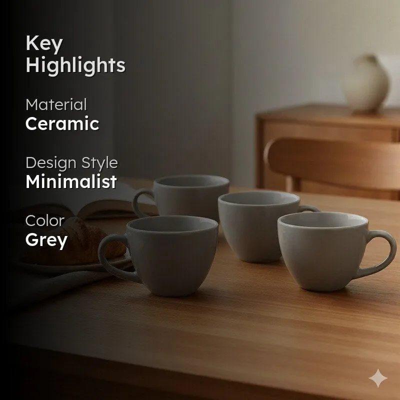 Artisan Ceramic Tea Cup (180 mL Each) - Set Of Four media 2