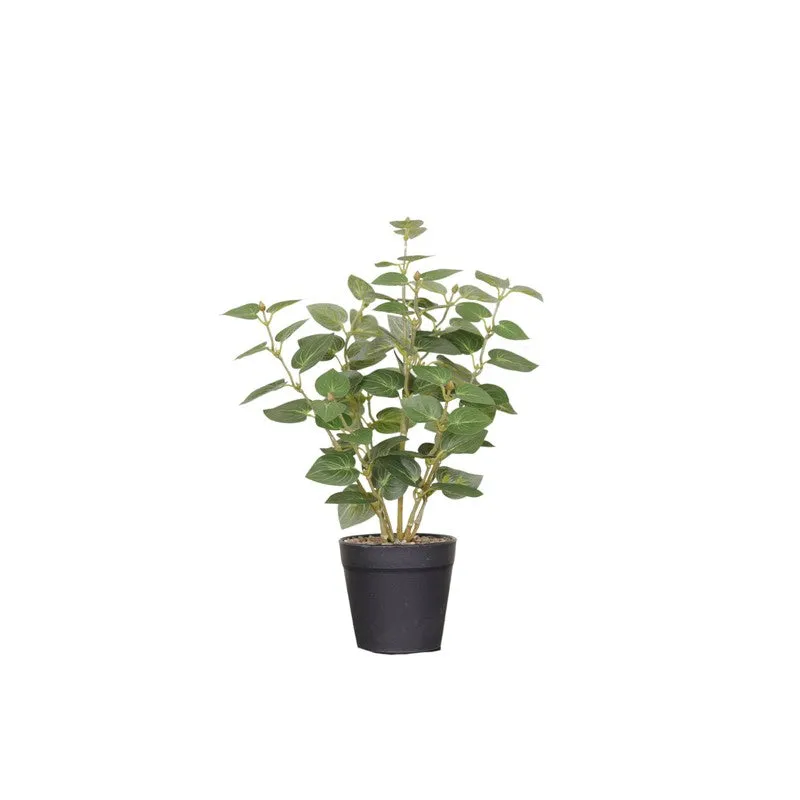 Artificial Natural Looking Pothos Big Plant With Black Fiber Pot (Green) - 1.4 Feet media 4