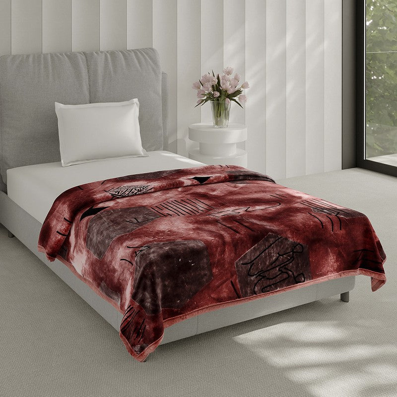 Monte Carlo Crimson Harmony Blanket (Brown) - 625 GSM