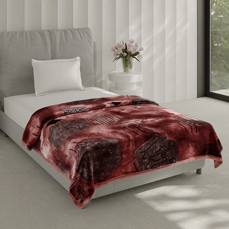 Monte Carlo Crimson Harmony Blanket (Brown) - 625 GSM media 1