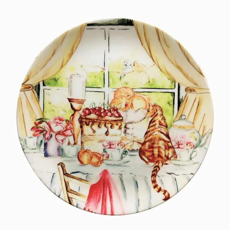 Old English Garden Party Scene Decorative Wall Plate media 5