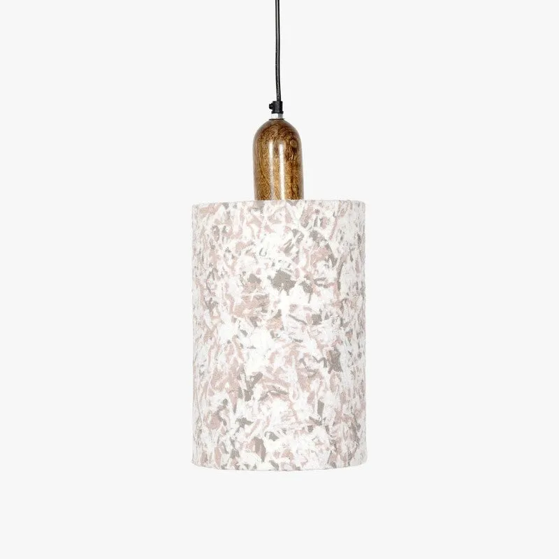 Orange Tree Flake Fabric Ceiling Lamp - Beige media 3