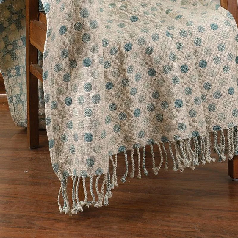 Confetti Comfort Knitted Cotton Throw - Green media 5
