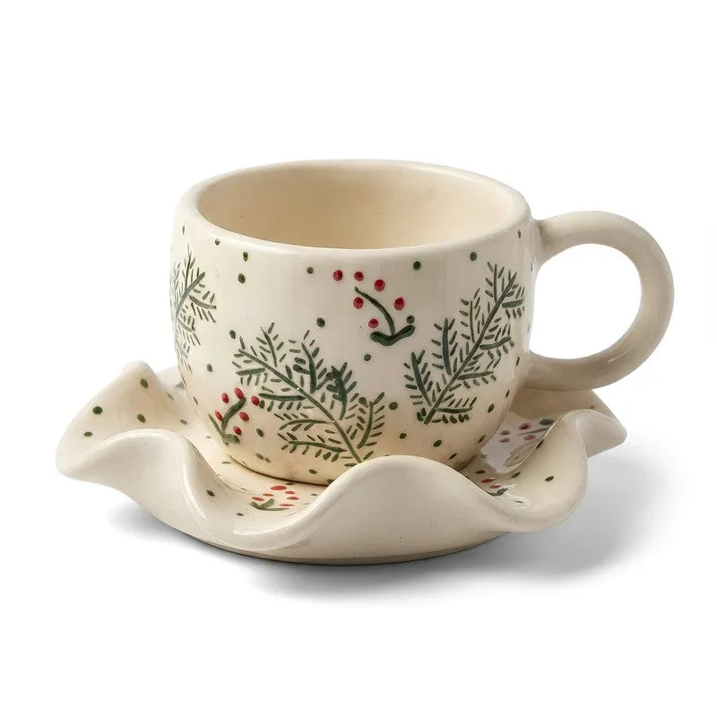 Florelle Ceramic Cup & Saucer - 200 mL - 3